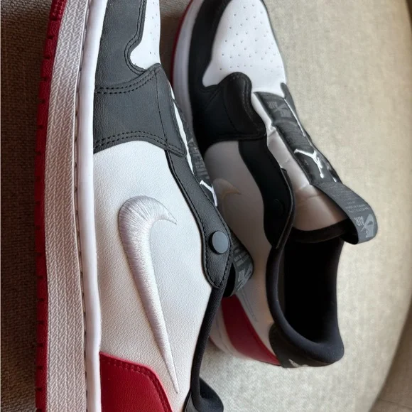 Nike Jordan 1 Retro Low Slip On Black White Red NBY AV3918-102 Women’s Size 9.5 - Picture 8 of 9